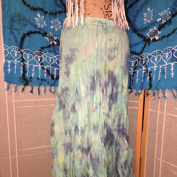 ➕Tie Dye Drawstring Summer Skirt (Cover Up) 1X - Picture 7 of 8